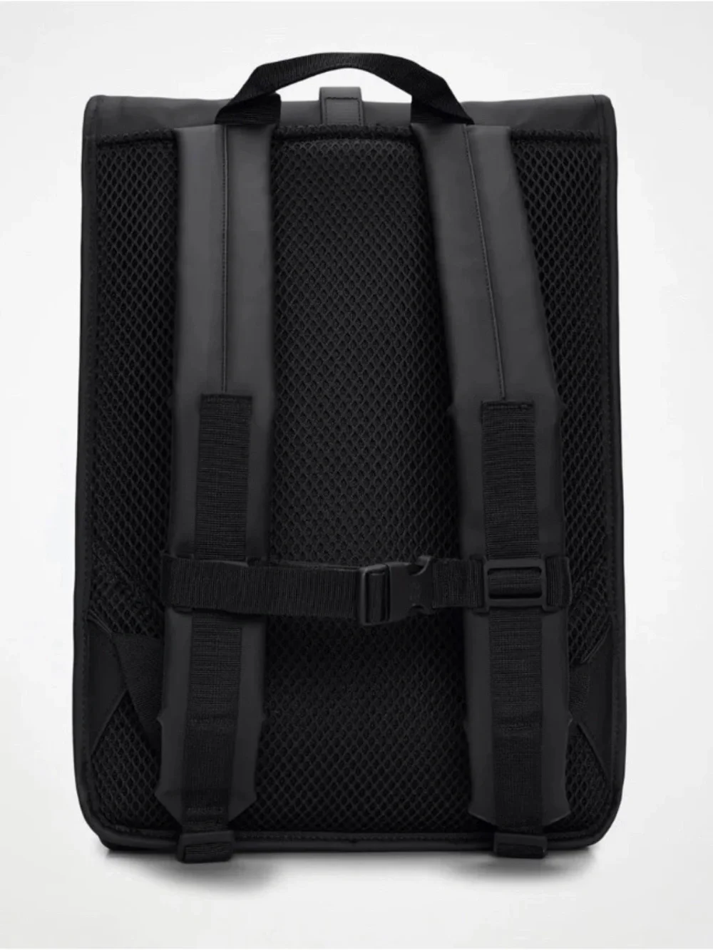 Rains Black Roll-Top Rucksack Backpack NWT